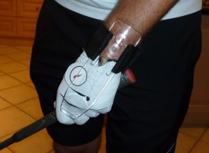 GOLFSTR has 3 New Training Aid Features when mounted on your wrist and curving over your knuckles.