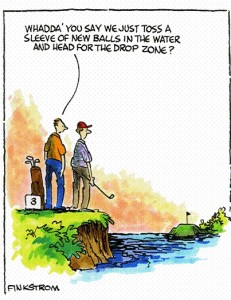 Drop a Sleeve of Balls Water Hole Joke