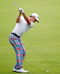 Forget the "cool" RLX brand Ralph Lauren pants. Check the great straight arm swing position. Billy has rhythm.