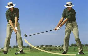 Create your shoulder and hip rotation by keeping both arms straight in the takeaway. Michael Breed (Golf Channel) uses this training method.